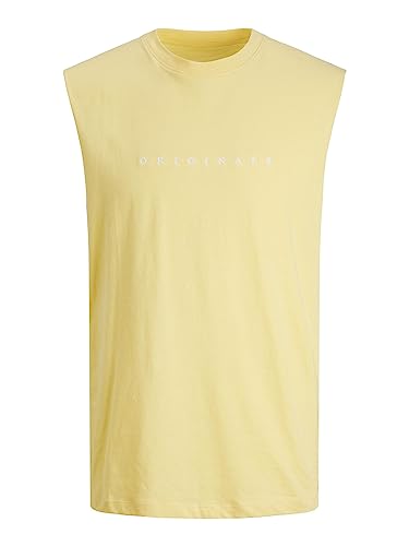 JACK & JONES Koszulka męska Jorcopenhagen bez rękawów, French Vanilla/Print: org Embr, L