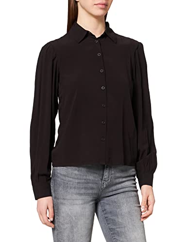 Q/S designed by Bluzka damska z długim rękawem Regular Fit Blouse, szary/czarny., 40
