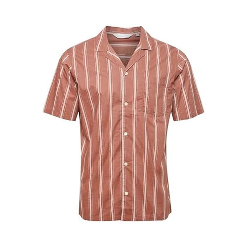 CASUAL FRIDAY Męska koszula CFAnton SS RC AOP, 181326/Nutmeg, M, 181326/Nutmeg, M