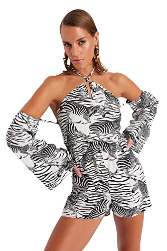 Trendyol Kombinezon damski z nadrukiem zwierzęcym, wielobarwny, 64