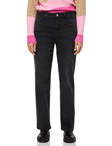 Street One Damskie spodnie jeansowe Casualfit, Czarny denim sprany, 28W / 30L