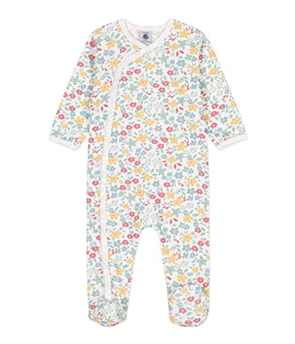 Petit Bateau Piżama Śpiąca Dobrze Dziewczynka, Biały Marshmallow/Multico, 24 miesi?cy