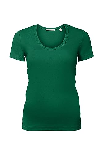 ESPRIT T-shirt damski, 300 / ciemnozielony, L