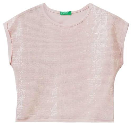 United Colors of Benetton Koszulka dziewczęca z krótkim rękawem, Rosa chiaro 3V5, XL
