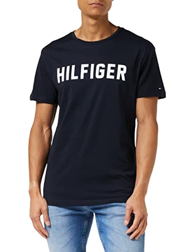 Tommy Hilfiger Koszulka męska Cn Ss Hilfiger, Pustynne niebo, M