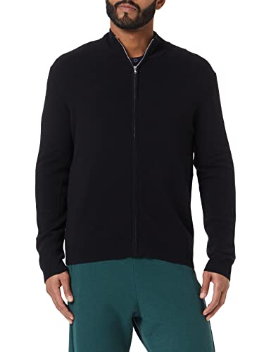 United Colors of Benetton Męski koreański dżersej M/L 1002u5451 kardigan sweter, czarny 100, L