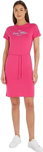 Tommy Hilfiger Damska koszulka z krótkim rękawem 1985 REG C-NK, jasnoróżowa, L, Jasny różowy Cerise, L