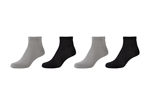 s.Oliver Socks Damskie skarpety Online Originals Organic Mesh Ankle 4-pak skarpet, czarne, 39/42, czarny, 39 EU