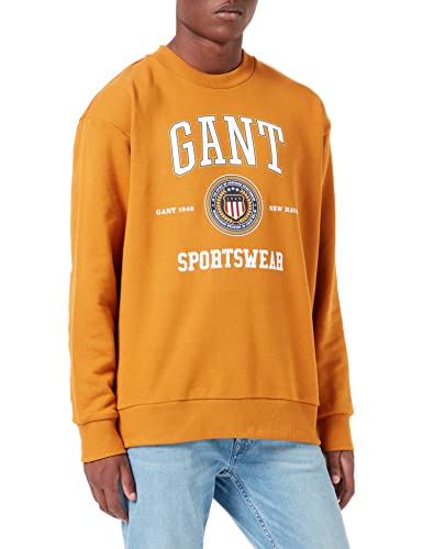 GANT sweter męski, Dk Mustard Orange, M