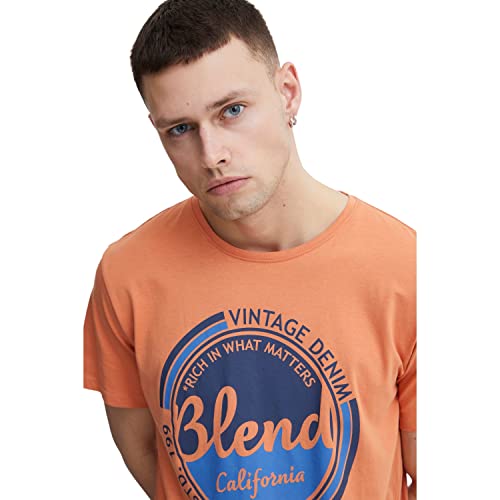 Blend Męski T-shirt T-shirt, 161340/Brandied Melon, L, 161340/brandied Melon, L