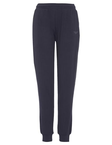Emporio Armani Damskie spodnie dresowe z mankietami prążkowane, morski, L