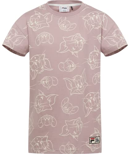 FILA Unisex dziecięca sukienka Tarija Tee Dress, Mauve Shadow/Egret Tom & Jerry AOP, 98-104