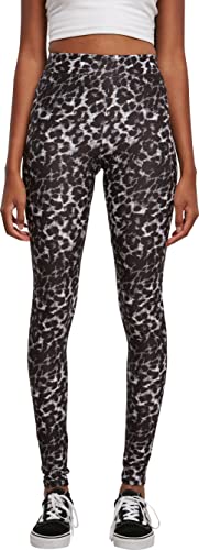 Urban Classics damskie spodnie do jogi Damskie miękkie legginsy Aop, Blackleo, 5XL
