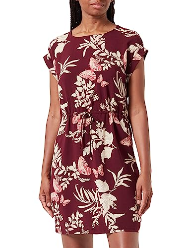 VERO MODA Vmeasy Joy S/S Tie Short Dress WVN Ga sukienka, Winetasting/Aop:lily, S