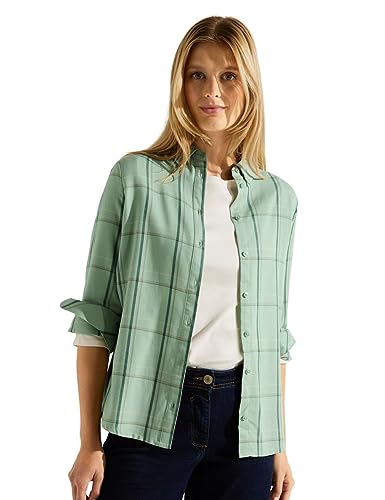 Cecil Damska koszula w kratkę, Clear Sage Green, XXL