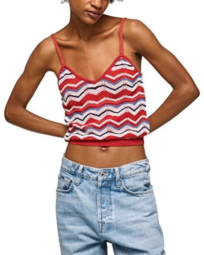 Pepe Jeans Sweter damski Frida Top, Czerwony (Studio Red), S