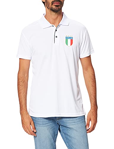 to be italia Męska koszula polo Włochy, biały, XL