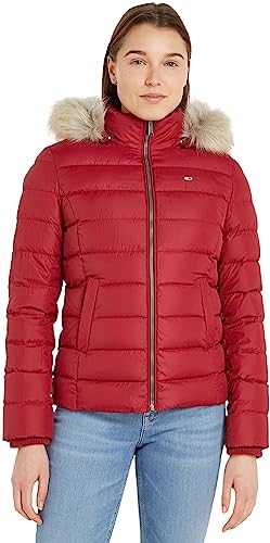 Tommy Jeans Damska kurtka zimowa TJW puchowa, Czerwony, XL