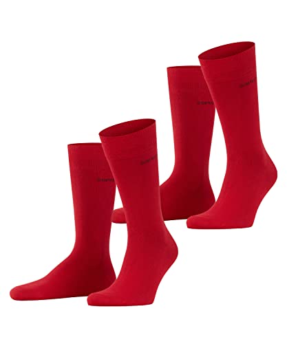 ESPRIT Mężczyźni Skarpety Basic Uni 2-Pack M SO Bawełna jednokolorowe 2 Pak, Różowy (Red Pepper 8074), 39-42