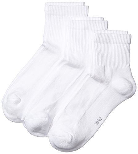 MyWay Men Quarter Socks 3er Skarpetki, White 660, 39-42, Pakiet 3