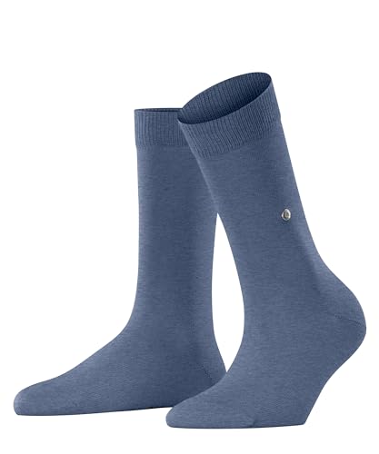 Burlington Kobiety Skarpety Lady W SO Organiczna Bawełna jednokolorowe 1 Para, Niebieski (Light Jeans 6662), 36-41