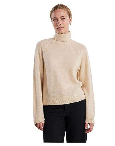 PIECES Damski sweter z golfem PCJULIANA, whitecap gray, XL