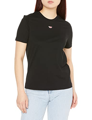 Diesel T-reg-d T-Shirt Koszulka damska, Czarny Czarny, M