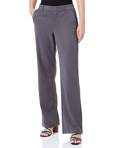 Bestseller A/S Damskie spodnie VMMAYA MR Straight Solid Pant NOOS, Grey Pinstripe, XL/32, Grey Pinstripe, (XL) W / 32L