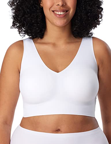 Schiesser Damski biustonosz z wyjmowanymi wkładkami – Invisible Soft, Biały_170364, 44