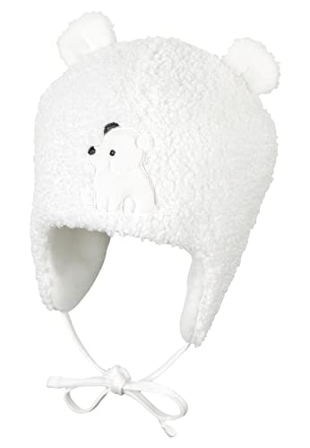 Sterntaler Dziewczęca czapka z motywem niedźwiedzia polarnego, écru, 51 cm