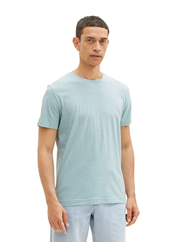 TOM TAILOR Męski T-shirt 1038664, 30463-Dusty Mint Blue, M, 30463 – Dusty Mint Blue, M