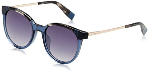 Furla Unisex SFU602 okulary przeciwsłoneczne, niebieskie, 53, niebieski, 53