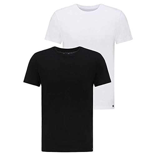 Lee T-shirt męski Twin Pack Crew Black White, czarny i biały, L