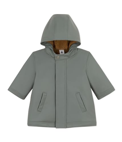 Petit Bateau A08B0 Płaszcz Powiększony, Zielony Thuya, 6 miesięcy dla niemowląt, Zielony Thuya, 6 miesięcy