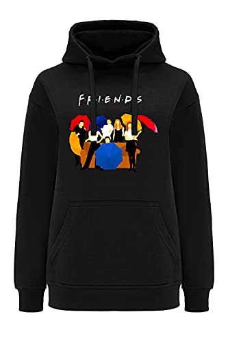 ERT GROUP oryginalna i oficjalnie licencjonowana przez Friends czarna bluza damska z kapturem, nadruk jednostronny, wzór Friends 006, rozmiar S