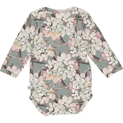 Müsli by Green Cotton Baby Girls Hydrangeas Body and Toddler Sleepers, krem maślany, 56
