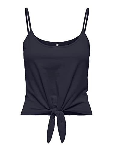 ONLY Kobiety ONLMAY S/L Short Knot Box JRS Top, Night Sky, L, Night Sky, L