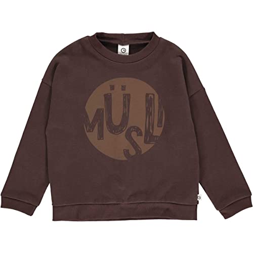 Müsli by Green Cotton Bluza chłopięca z literami, kawa, 134