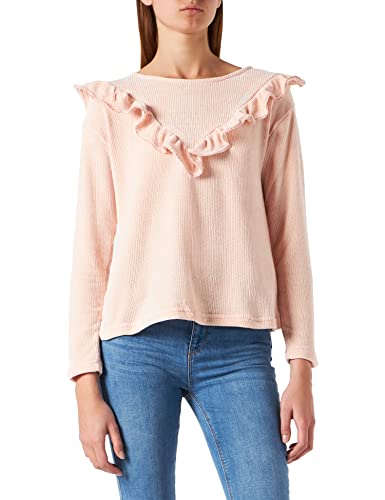 Springfield Damska koszula Camiseta Manga Larga Chenilla, Rosa, M