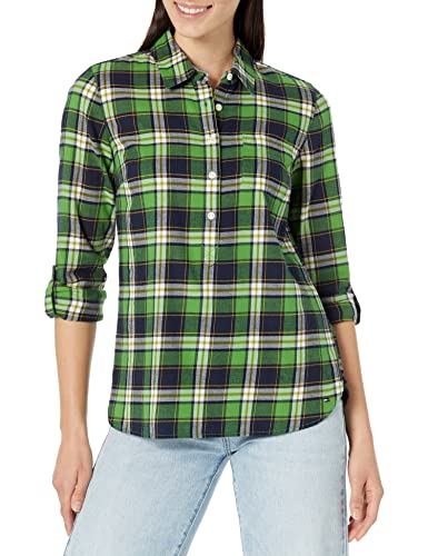 Tommy Hilfiger Damska koszula J2gm6365-gxs-m z kołnierzem zapinanym na guziki, New Leaf Multi, średnia, New Leaf Multi, M