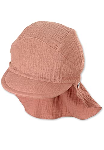 Sterntaler Unisex dziecięca czapka z daszkiem, ochrona karku, uniwersalna czapka dziecięca, brązowy, 47