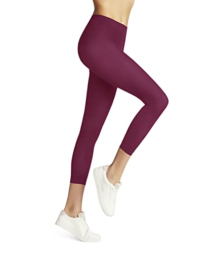 FALKE Kobiety Legginsy Pure Matt 50 DEN Capri W LE Półprzezroczyste 50 Den półprzezroczyste jednokolorowe 1 Para, Różowy (Hot Coral 8025), S-M