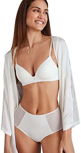 Women'secret Trójkątny Biustonosz, Żółty, Biały, 95C