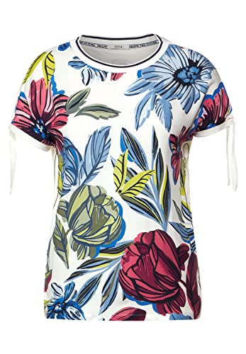 Cecil Damska koszulka z krótkim rękawem z nadrukiem, Vanilla White, XL