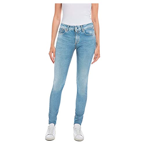 Replay New Luz Hyperflex oryginalne dżinsy damskie, niebieski, 33W / 32L