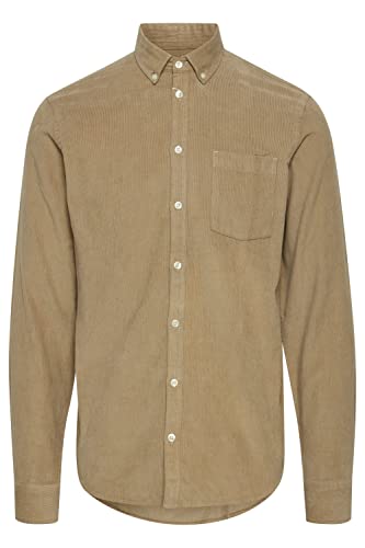 CASUAL FRIDAY Męska koszula Anton LS BD Baby Corduroy, 171009/Dune, S