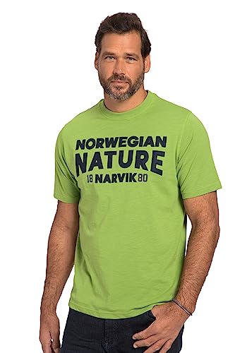 JP 1880, Koszulka męska, duże rozmiary, t-shirt, rękawy do łokci, flammjersey, nadruk, okrągły dekolt, groszek, XXL