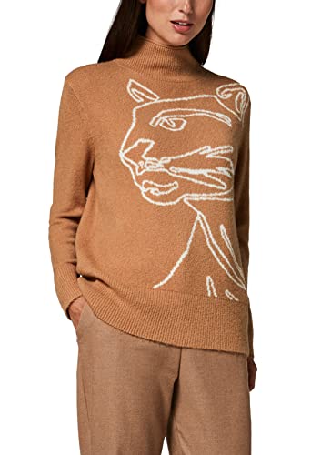 comma Sweter damski z długim rękawem, 87 x 1 Knit Stripe Burnt, 40 PL