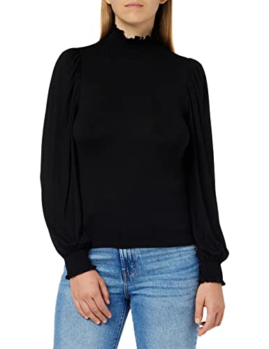 ONLY Women's ONLELVA L/S Smock TOP NOOS NN koszulka z długim rękawem, czarna, S