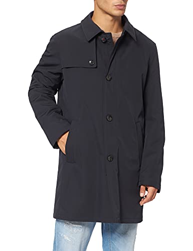 Bugatti Męski płaszcz przeciwdeszczowy Mantel, granatowy, 46